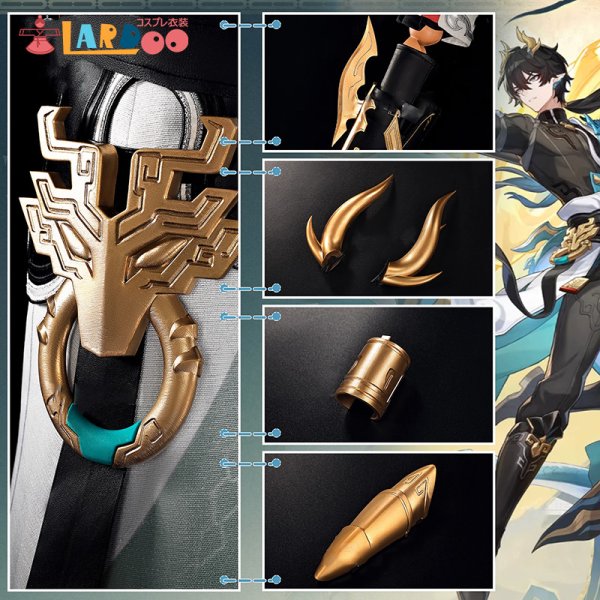 画像4: 崩壊スターレイル HonkaiStarRail  丹恒・騰荒 Dan Heng・Permansor コスチューム コスプレ衣装/ウィッグ/靴 (4)