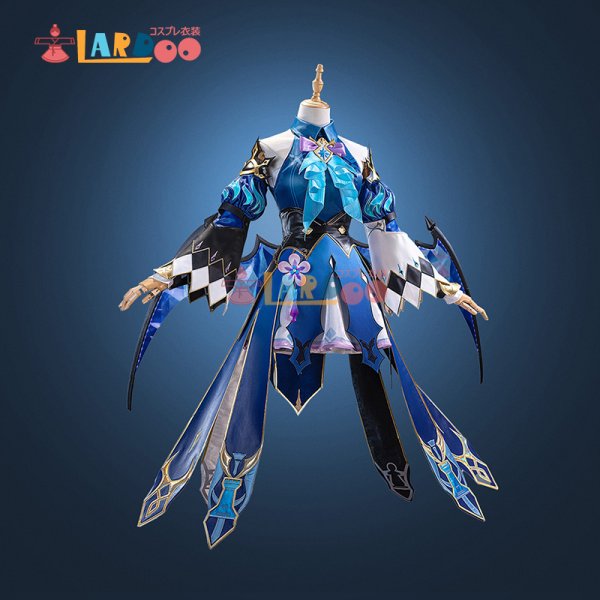 画像2: 崩壊:スターレイル HonkaiStarRail ケリュドラ Cerydra 金属パーツ版 チェス翼付き コスチューム コスプレ衣装/ウィッグ/靴 (2)