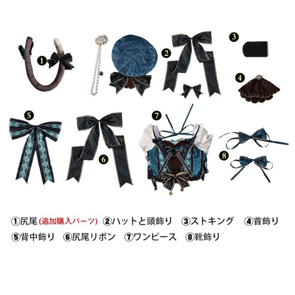 画像5: 原神 Genshin リネット 韓国カフェコラボ  コスチューム コスプレ衣装/ウィッグ (5)