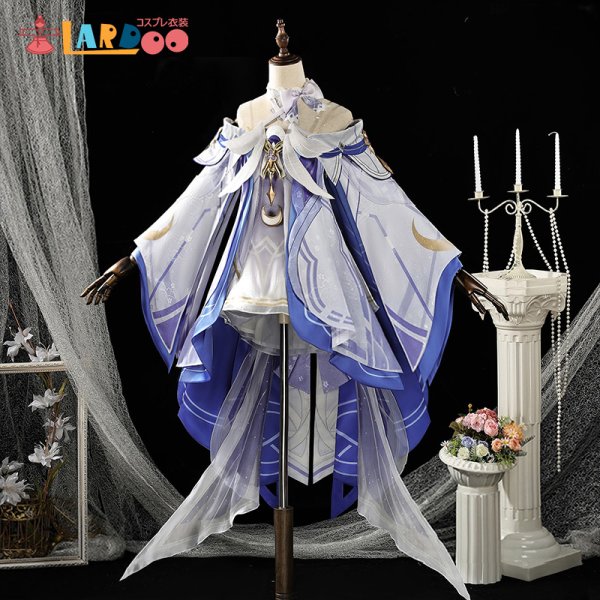 画像1: 【在庫あり】原神 Genshin ナド・クライ 「少女」コロンビーナ Columbina  コスチューム 通常版 コスプレ衣装 (1)