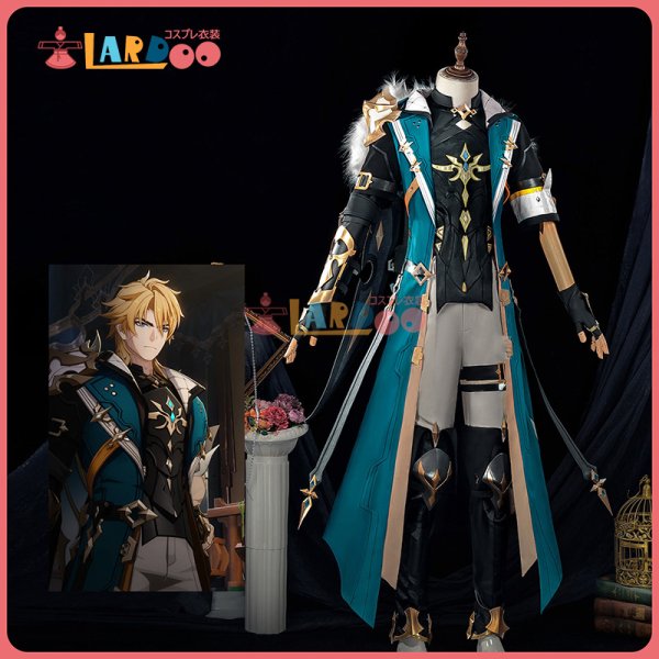 画像1: 原神 Genshin モンド ファルカ Varka コスチューム コスプレ衣装 (1)