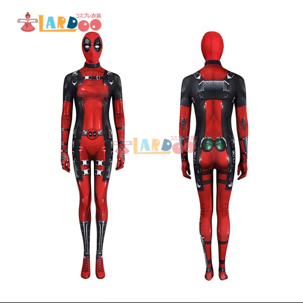 画像4: デッドプール3 Deadpool3 レディ・デッドプール ウェイド・ウィルソン Wade Wilson 漫画版  全身タイツ Bodysuit ボディスーツ マスク付き コスチューム コスプレ衣装 (4)