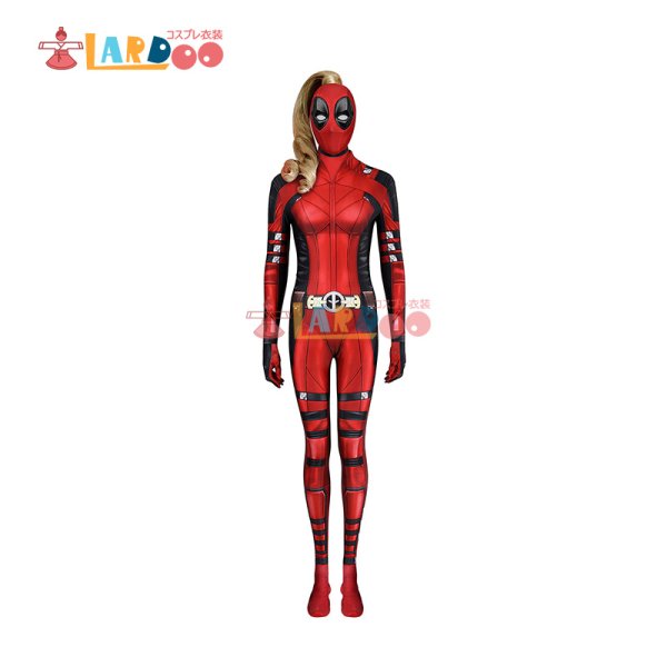 画像8: デッドプール3 Deadpool レディ・デッドプール Wade Wilson Bodysuit ボディスーツ 全身タイツ  マスク付き コスチューム コスプレ衣装 (8)