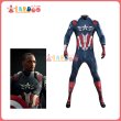 画像1:  キャプテン・アメリカ：ブレイブ・ニュー・ワールド Captain America サム・ウィルソン/キャプテン・アメリカ（3代目） 全身タイツ Bodysuit ボディスーツ  コスチューム コスプレ衣装 (1)