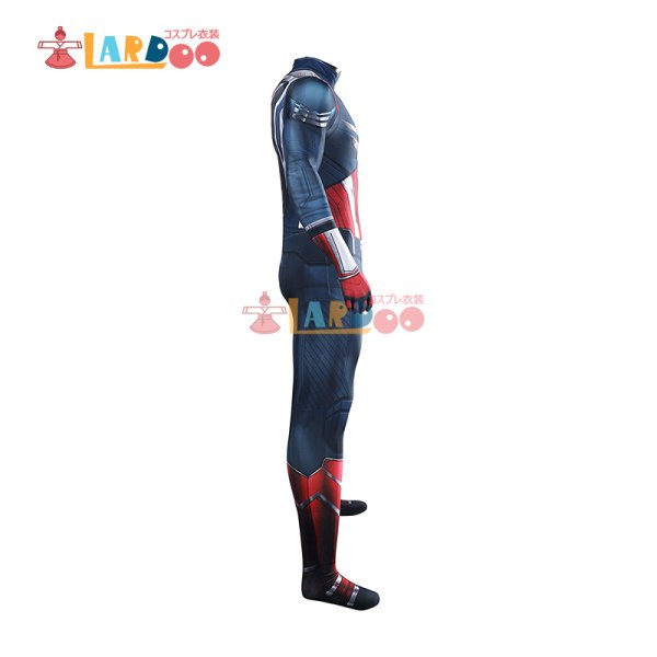 画像5:  キャプテン・アメリカ：ブレイブ・ニュー・ワールド Captain America サム・ウィルソン/キャプテン・アメリカ（3代目） 全身タイツ Bodysuit ボディスーツ  コスチューム コスプレ衣装 (5)