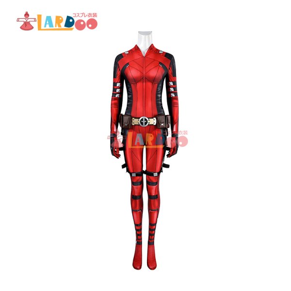 画像6: デッドプール3 Deadpool レディ・デッドプール Wade Wilson Bodysuit ベルトと靴付き ボディスーツ 全身タイツ コスチューム コスプレ衣装 (6)