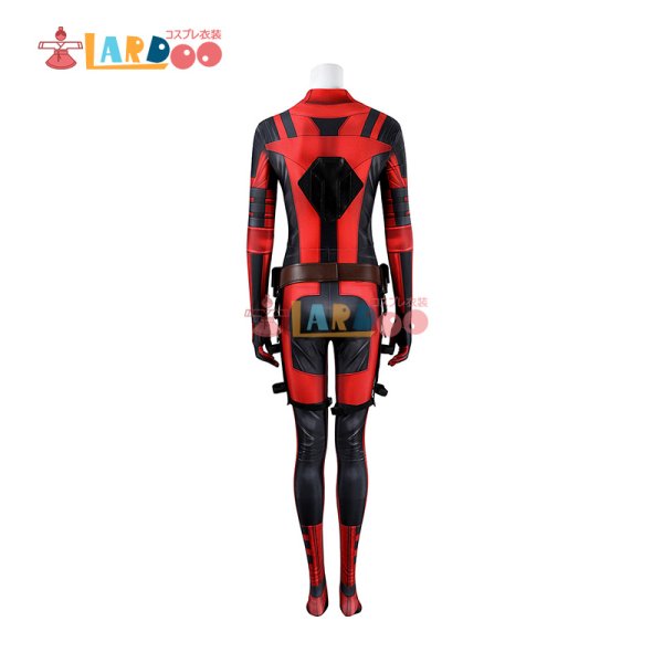 画像8: デッドプール3 Deadpool レディ・デッドプール Wade Wilson Bodysuit ベルトと靴付き ボディスーツ 全身タイツ コスチューム コスプレ衣装 (8)