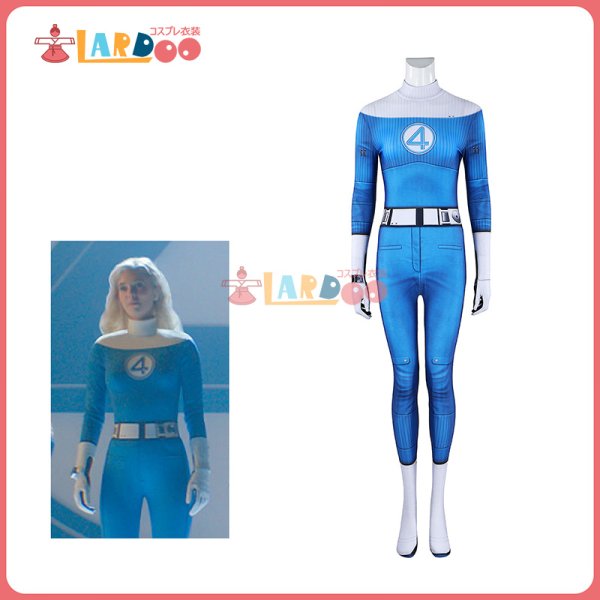 画像1:  ファンタスティック4：ファースト・ステップ インビジョブル・ウーマン/Invisible Woman 全身タイツ Bodysuit ボディスーツ  コスチューム コスプレ衣装 (1)