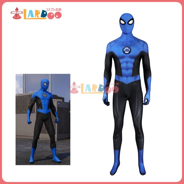 画像1: スパイダーマン2 ニューブルー・スーツ Spider-Man2  New Blue Suit 全身タイツ Bodysuit ボディスーツ コスチューム コスプレ衣装 (1)