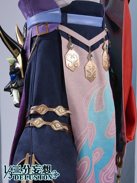 画像3: 【三分妄想】原神 Genshin 「降魔大聖」 魈  ショウ  Xiao コスプレ衣装/ウィッグ/靴 コスチューム (3)