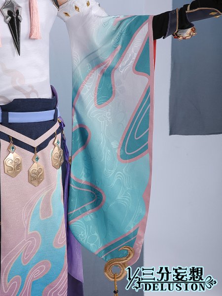画像4: 【三分妄想】原神 Genshin 「降魔大聖」 魈  ショウ  Xiao コスプレ衣装/ウィッグ/靴 コスチューム (4)