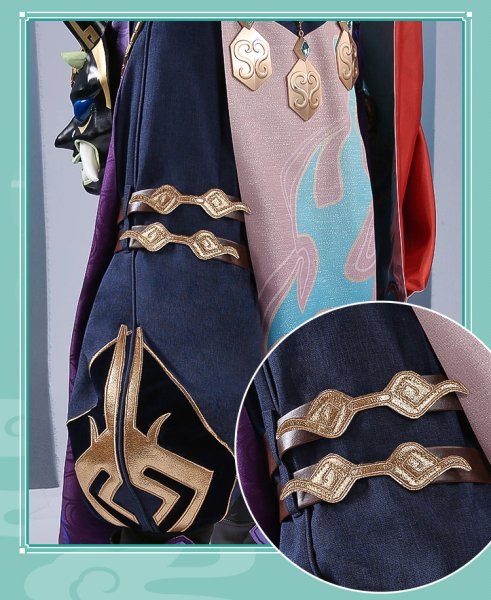 画像9: 【三分妄想】原神 Genshin 「降魔大聖」 魈  ショウ  Xiao コスプレ衣装/ウィッグ/靴 コスチューム (9)