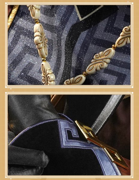 画像11: 【三分妄想】原神 Genshin  鍾離  しょうり  Zhongli コスチューム コスプレ衣装/ウィッグ/靴  (11)