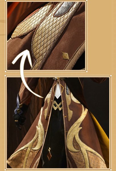 画像12: 【三分妄想】原神 Genshin  鍾離  しょうり  Zhongli コスチューム コスプレ衣装/ウィッグ/靴  (12)