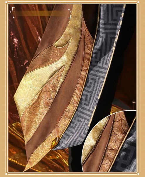 画像13: 【三分妄想】原神 Genshin  鍾離  しょうり  Zhongli コスチューム コスプレ衣装/ウィッグ/靴  (13)