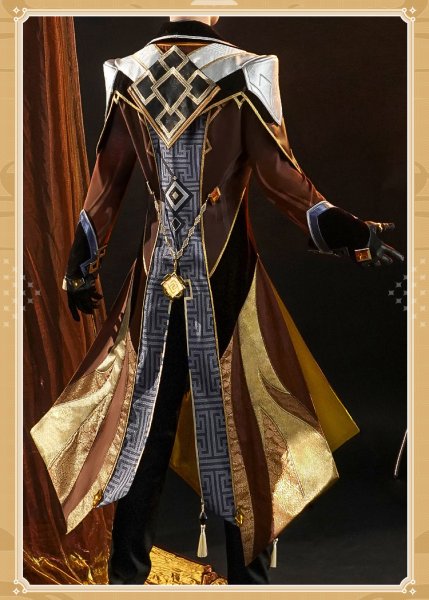 画像6: 【三分妄想】原神 Genshin  鍾離  しょうり  Zhongli コスチューム コスプレ衣装/ウィッグ/靴  (6)