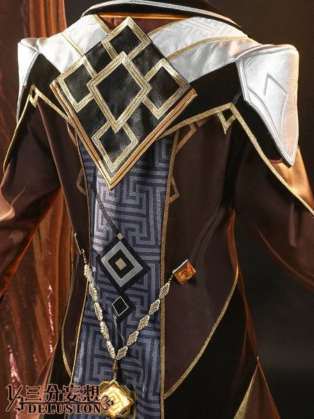 画像7: 【三分妄想】原神 Genshin  鍾離  しょうり  Zhongli コスチューム コスプレ衣装/ウィッグ/靴  (7)