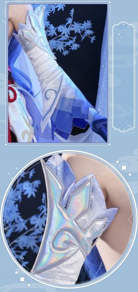 画像11: 【三分妄想】原神 Genshin 甘雨  かんう  コスプレ衣装/ウィッグ/靴  コスチューム  (11)