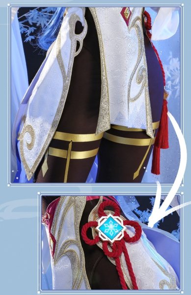 画像13: 【三分妄想】原神 Genshin 甘雨  かんう  コスプレ衣装/ウィッグ/靴  コスチューム  (13)