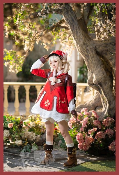 画像2: 【三分妄想】原神 Genshin クレー Klee コスプレ衣装/ウィッグ/靴 コスチューム (2)