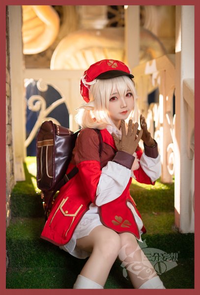 画像4: 【三分妄想】原神 Genshin クレー Klee コスプレ衣装/ウィッグ/靴 コスチューム (4)