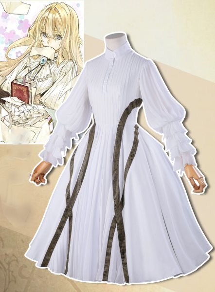 画像4: 【三分妄想】ヴァイオレット・エヴァーガーデン ヴァイオレット コスチューム コスプレ衣装/ウィッグ/靴 (4)