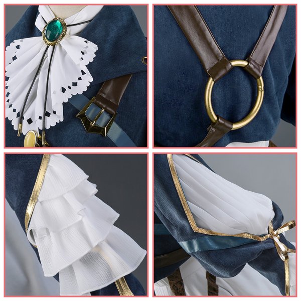 画像5: 【三分妄想】ヴァイオレット・エヴァーガーデン ヴァイオレット コスチューム コスプレ衣装/ウィッグ/靴 (5)