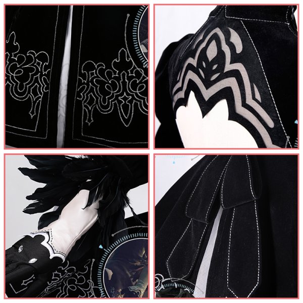 画像8: 【三分妄想】NieR:Automata ニーア オートマタ ヨルハ二号B型 2B コスチューム コスプレ衣装/ウィッグ   (8)