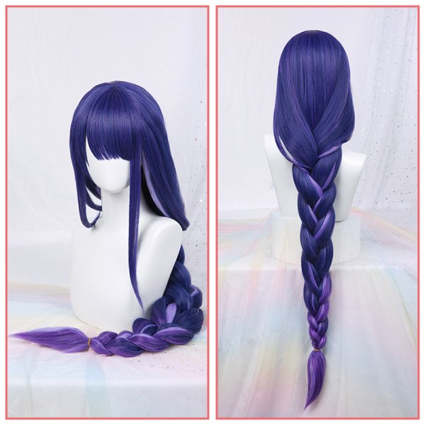 画像27: 【三分妄想】原神 Genshin  雷電将軍 リメイク版  コスプレ衣装/ウィッグ/下駄  コスチューム  (27)