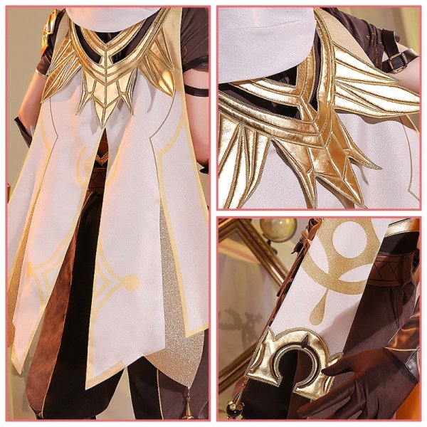 画像9: 【三分妄想】原神 Genshin  旅人空  Aether コスプレ衣装/ウィッグ/靴  コスチューム  (9)