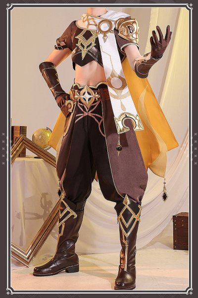 画像3: 【三分妄想】原神 Genshin  旅人空  Aether コスプレ衣装/ウィッグ/靴  コスチューム  (3)