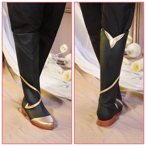 画像21: 【三分妄想】原神 Genshin  旅人空  Aether コスプレ衣装/ウィッグ/靴  コスチューム  (21)