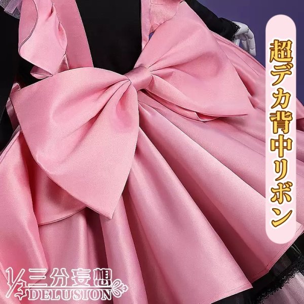 画像4: 【三分妄想】カードキャプターさくら 木之本桜 黒猫ワンピース コスプレ衣装/ウィッグ/靴 コスチューム (4)