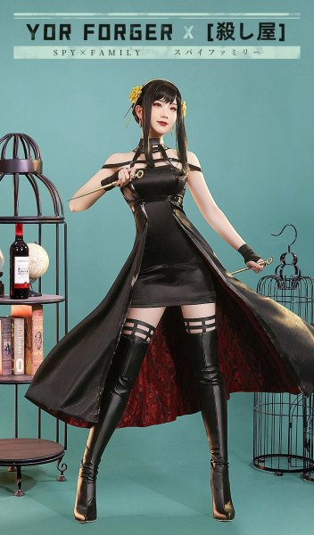 画像5: 【三分妄想】SPY×FAMILY スパイファミリー  ヨル・フォージャー  いばら姫  コスチューム コスプレ衣装/ウィッグ (5)