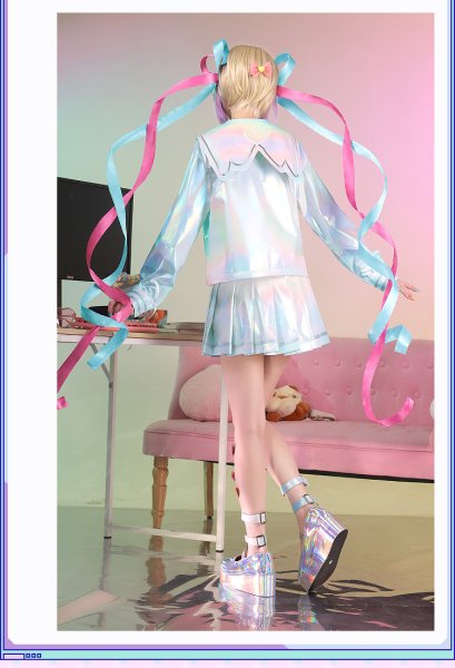 画像4: 【三分妄想】NEEDY GIRL OVERDOSE 二ーディガールオーバードーズ 超てんちゃん コスチューム コスプレ衣装/ウィッグ (4)