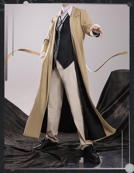 画像2: 【三分妄想】文豪ストレイドッグス 太宰治   だざい おさむ コスチューム コスプレ衣装/ウィッグ (2)