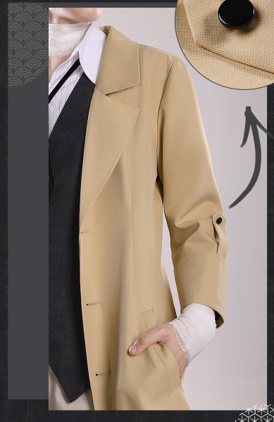 画像6: 【三分妄想】文豪ストレイドッグス 太宰治   だざい おさむ コスチューム コスプレ衣装/ウィッグ (6)