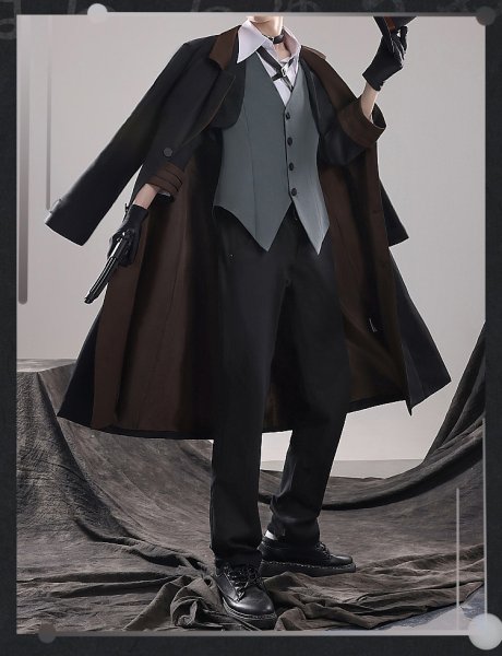 画像2: 【三分妄想】文豪ストレイドッグス 中原中也  なかはら ちゅうや コスチューム コスプレ衣装/ウィッグ (2)