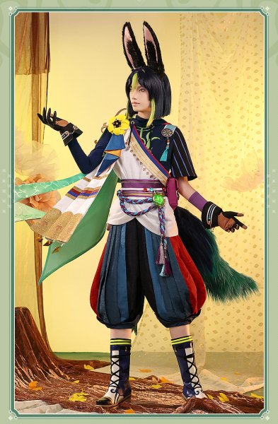 画像2: 【三分妄想】原神 Genshin  ティナリ Tighnari コスチューム コスプレ衣装/ウィッグ/靴  (2)