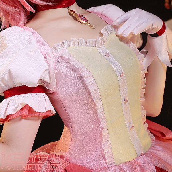 画像5: 【三分妄想】魔法少女まどか☆マギカ 鹿目まどか 魔法少女コス コスプレ衣装/ウィッグ/靴 コスチューム  (5)