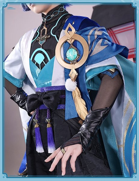画像2: 【三分妄想】原神 Genshin  スカラマシュ  放浪者  wanderer  コスプレ衣装/ウィッグ/下駄  通常インナー版  コスチューム  (2)