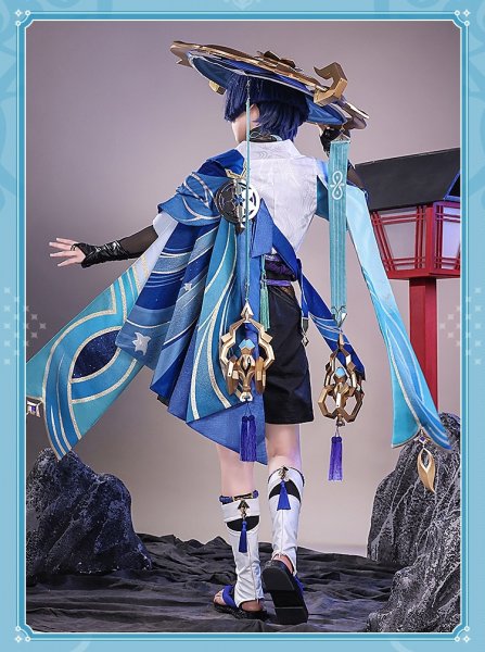 画像6: 【三分妄想】原神 Genshin  スカラマシュ  放浪者  wanderer  コスプレ衣装/ウィッグ/下駄  通常インナー版  コスチューム  (6)