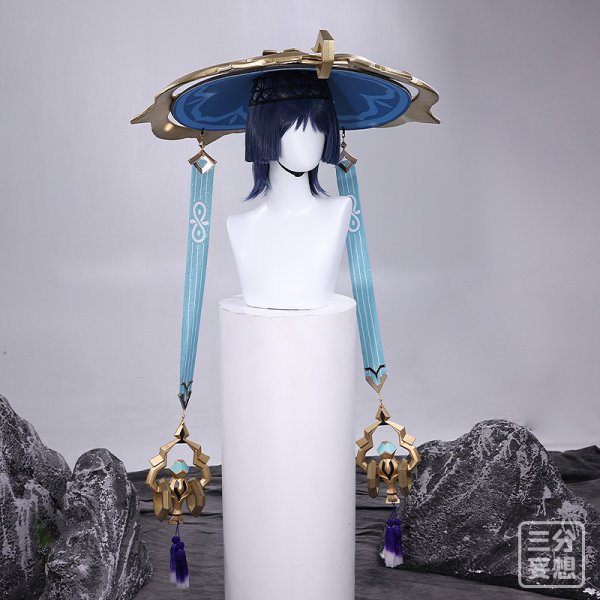 画像2: 原神 Genshin スカラマシュ 放浪者 wanderer  笠/帽子 コスプレ道具 コスチューム (2)