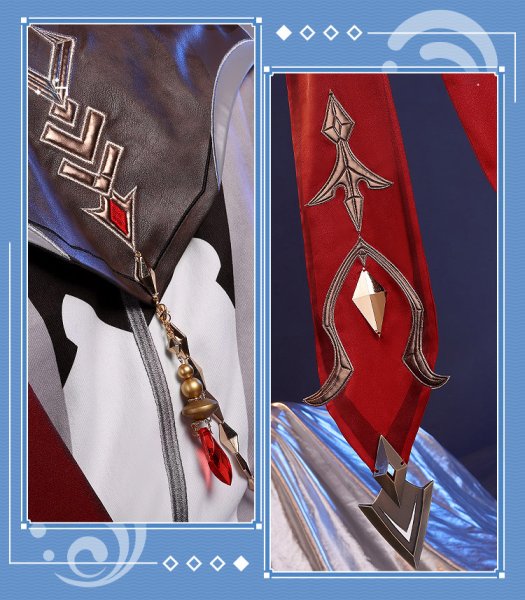 画像13: 【三分妄想】原神 Genshin タルタリヤ Tartaglia シャツ修正版 コスプレ衣装/ウィッグ/靴  コスチューム  (13)