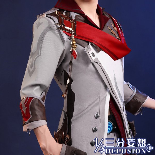 画像2: 【三分妄想】原神 Genshin タルタリヤ Tartaglia シャツ修正版 コスプレ衣装/ウィッグ/靴  コスチューム  (2)