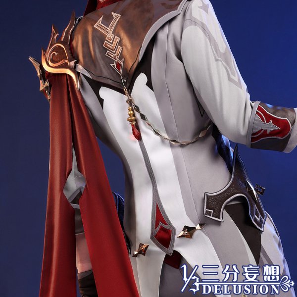 画像4: 【三分妄想】原神 Genshin タルタリヤ Tartaglia シャツ修正版 コスプレ衣装/ウィッグ/靴  コスチューム  (4)