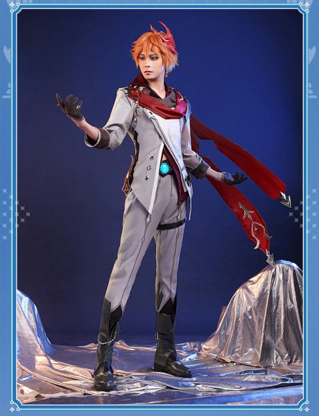 画像7: 【三分妄想】原神 Genshin タルタリヤ Tartaglia シャツ修正版 コスプレ衣装/ウィッグ/靴  コスチューム  (7)