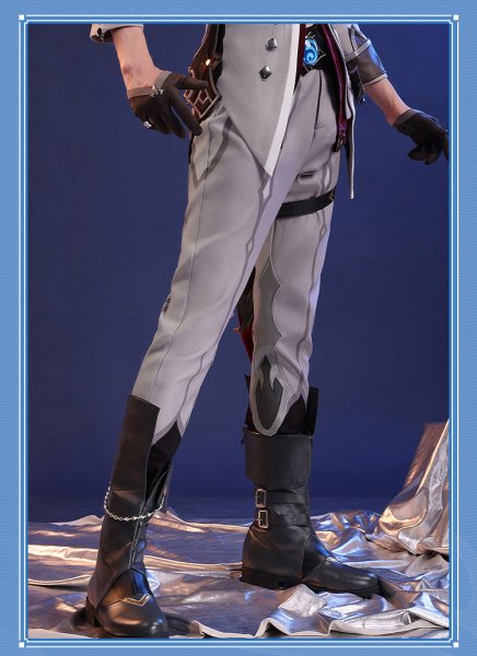 画像9: 【三分妄想】原神 Genshin タルタリヤ Tartaglia シャツ修正版 コスプレ衣装/ウィッグ/靴  コスチューム  (9)