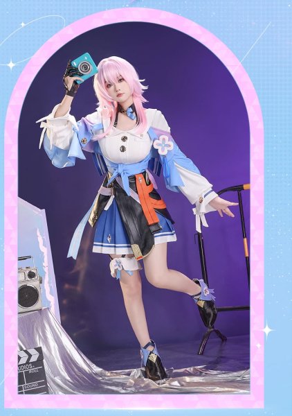 画像7: 【三分妄想】崩壊:スターレイル HonkaiStarRail 三月なのか コスチューム コスプレ衣装/ウィッグ/靴 (7)