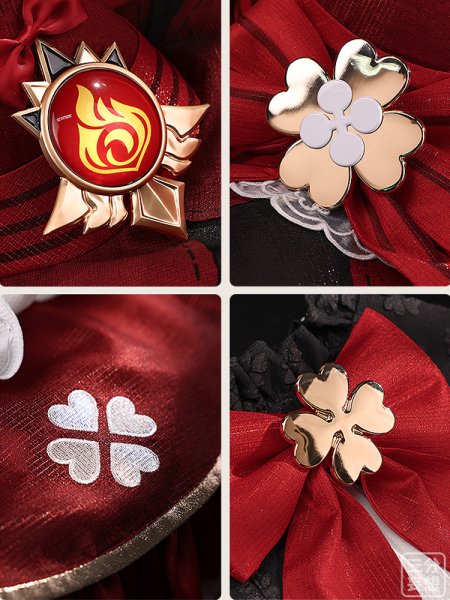 画像12: 【三分妄想】原神 Genshin クレー新衣装「星燭に揺れる爛花」コスチューム  コスプレ衣装/ウィッグ (12)